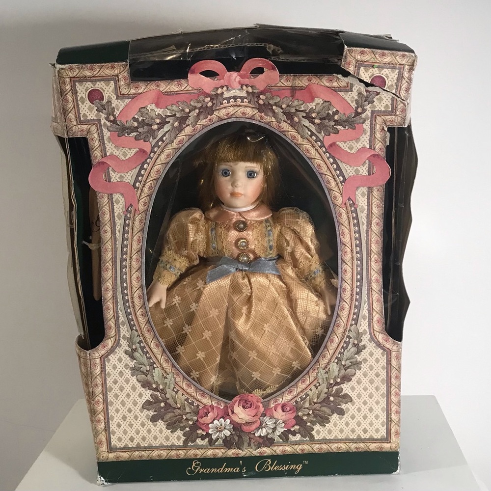 Vintage Grandma's Blessing Doll 1998 Hand-Painted Porcelain